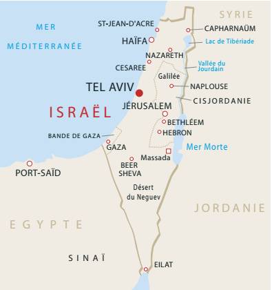 circuit en israel carte israel